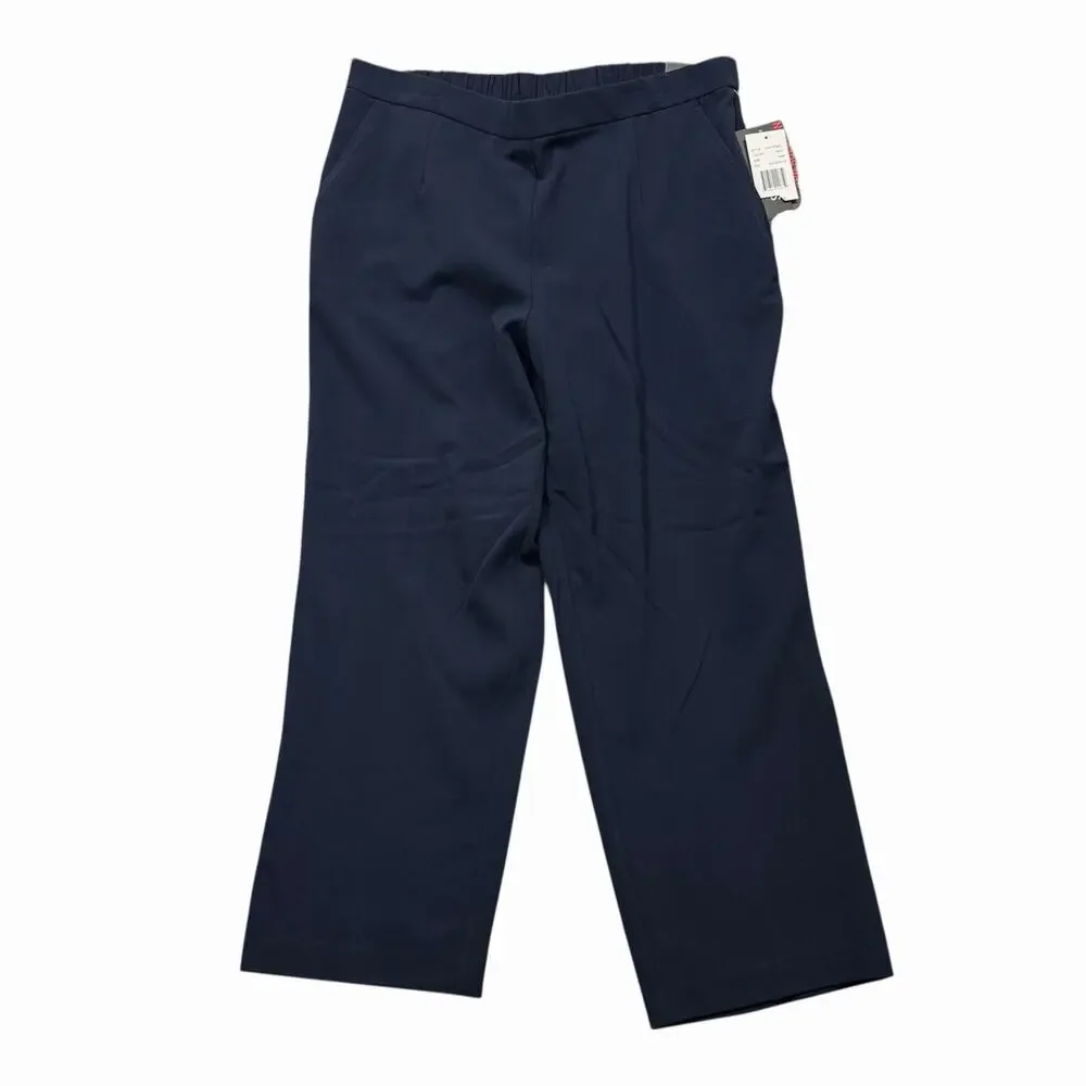 Briggs New York Womens Navy Dress Pants 16WP Pull-On Elastic Waist Tummy Control